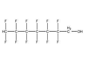 1H,1H,7H-Dodecafluoro-1-heptanol structural formula