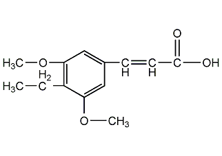 3,4,5-Trimethoxyphenylacrylic acid structural formula