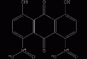 1,8-dihydroxy-4,5-dinitro-9,10-anthraquinone structural formula